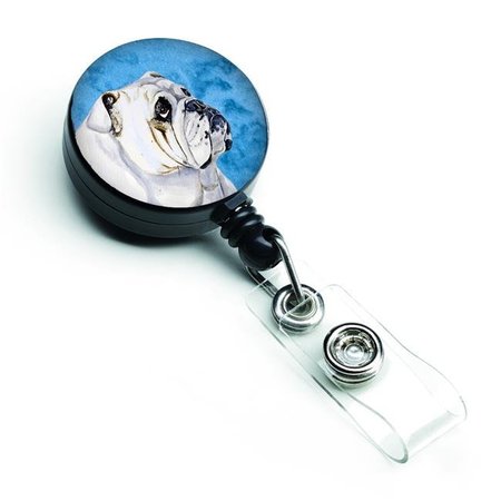 TEACHER'S AID Blue Bulldog English Retractable Badge Reel TE226779